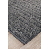 Luja 401 Charcoal Grey Modern Designer Wool Viscose Rug - Rugs Of Beauty - 5