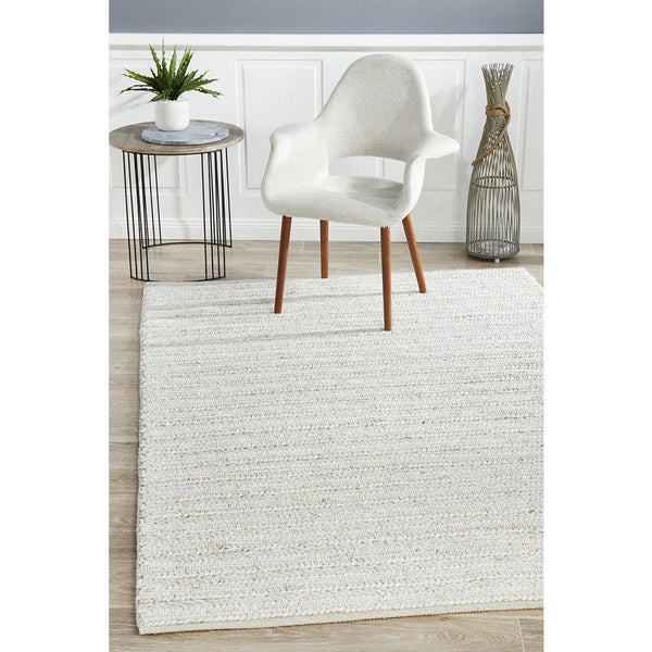 Luja 401 Ivory Modern Designer Wool Viscose Rug - Rugs Of Beauty - 2
