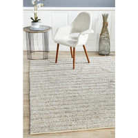 Luja 401 Natural Modern Designer Wool Viscose Rug - Rugs Of Beauty - 2