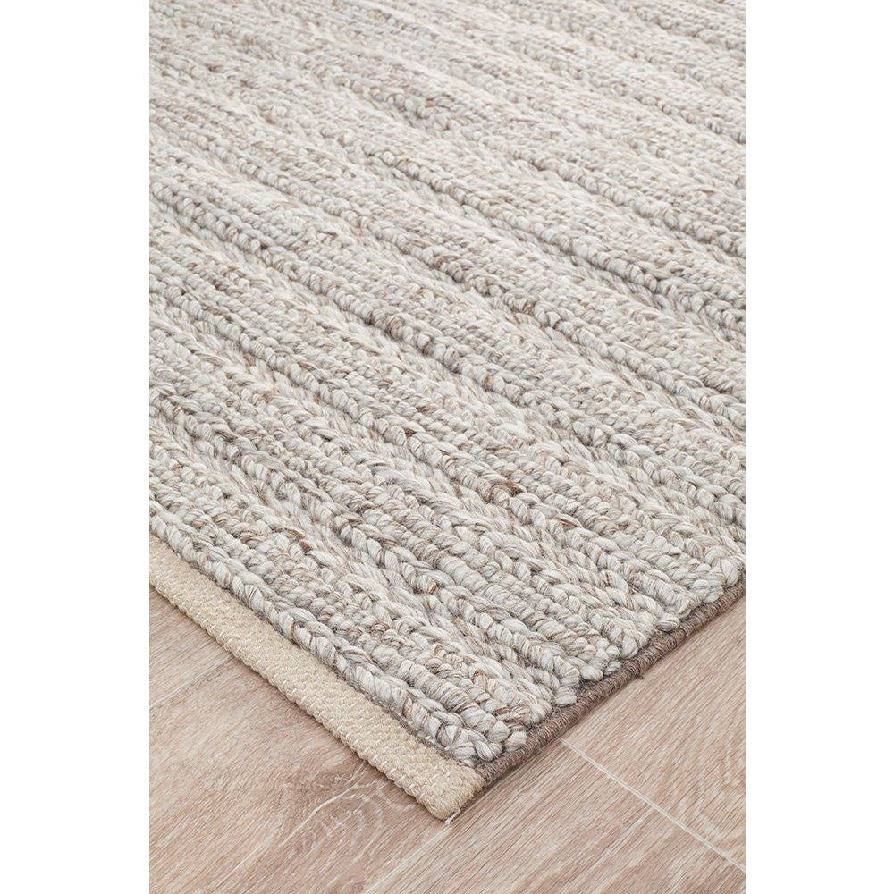 Luja 401 Natural Modern Designer Wool Viscose Rug - Rugs Of Beauty - 6