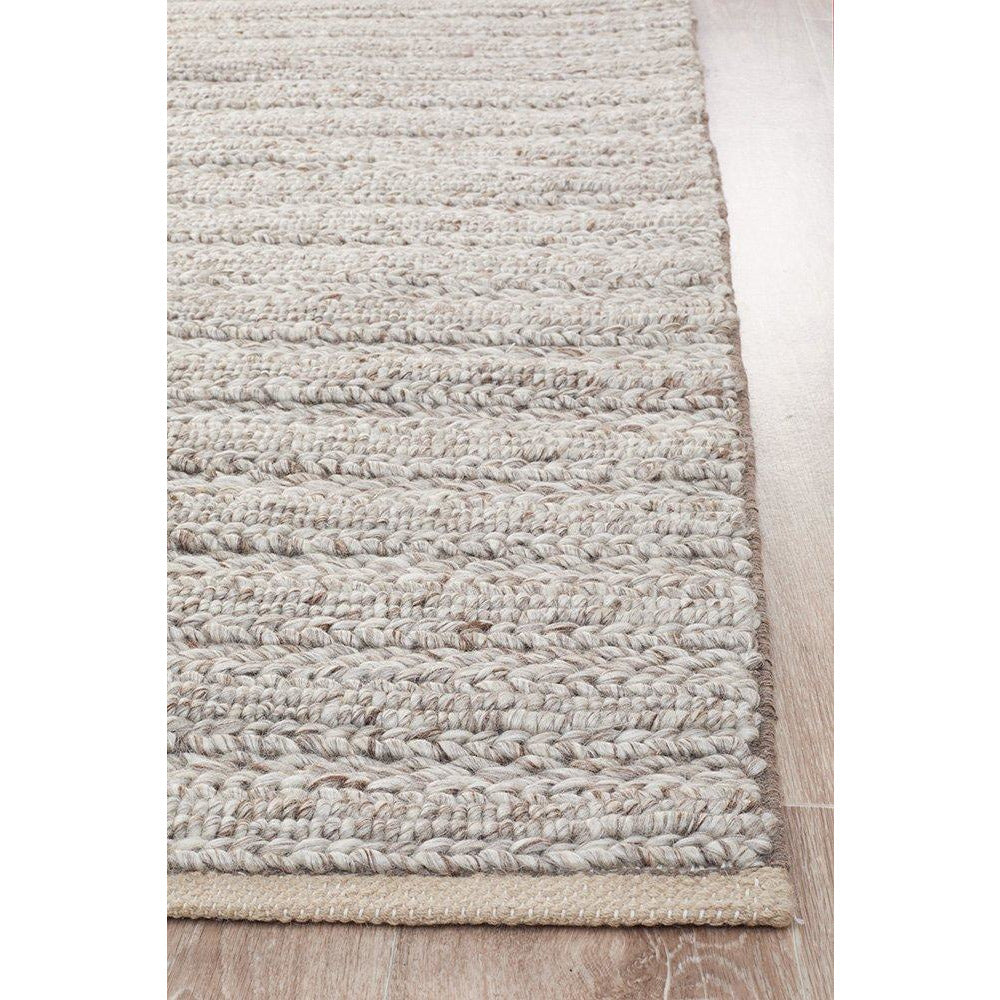 Luja 401 Natural Modern Designer Wool Viscose Rug - Rugs Of Beauty - 5