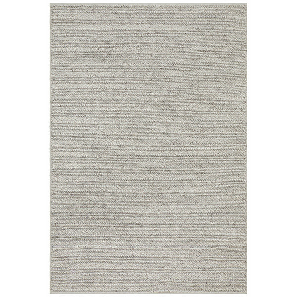 Luja 401 Silver Grey Modern Designer Wool Viscose Rug - Rugs Of Beauty - 1