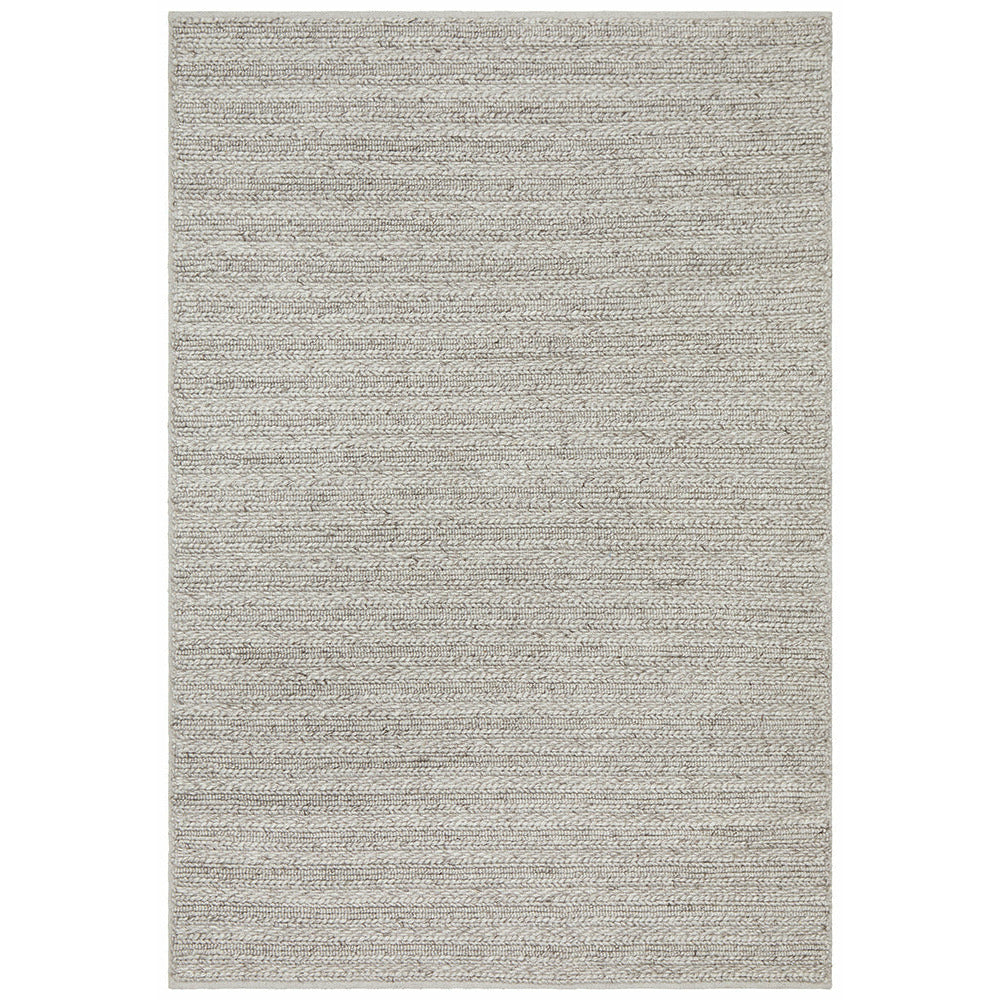 Luja 401 Silver Grey Modern Designer Wool Viscose Rug - Rugs Of Beauty - 1