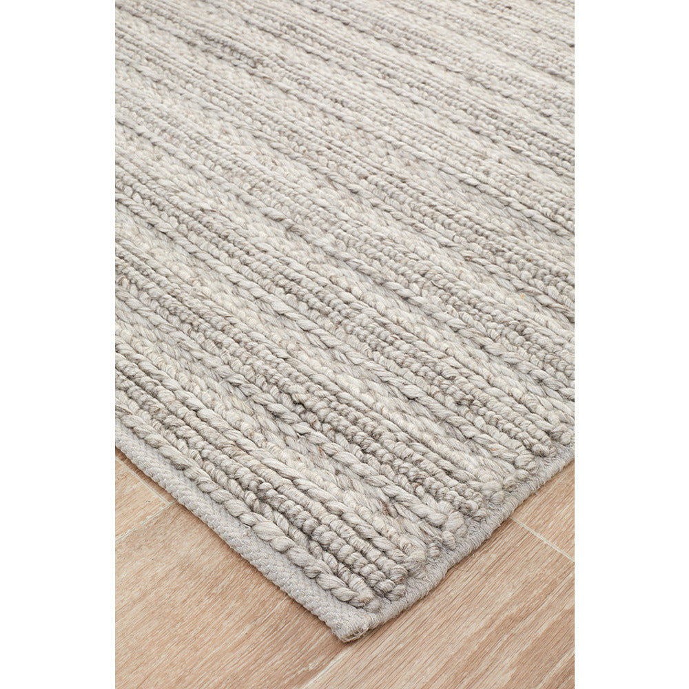 Luja 401 Silver Grey Modern Designer Wool Viscose Rug - Rugs Of Beauty - 3