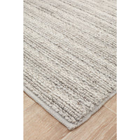 Luja 401 Silver Grey Modern Designer Wool Viscose Rug - Rugs Of Beauty - 3