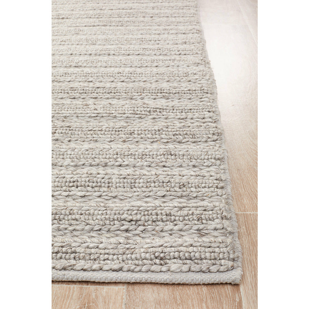 Luja 401 Silver Grey Modern Designer Wool Viscose Rug - Rugs Of Beauty - 4