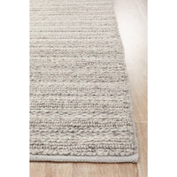 Luja 401 Silver Grey Modern Designer Wool Viscose Rug - Rugs Of Beauty - 4