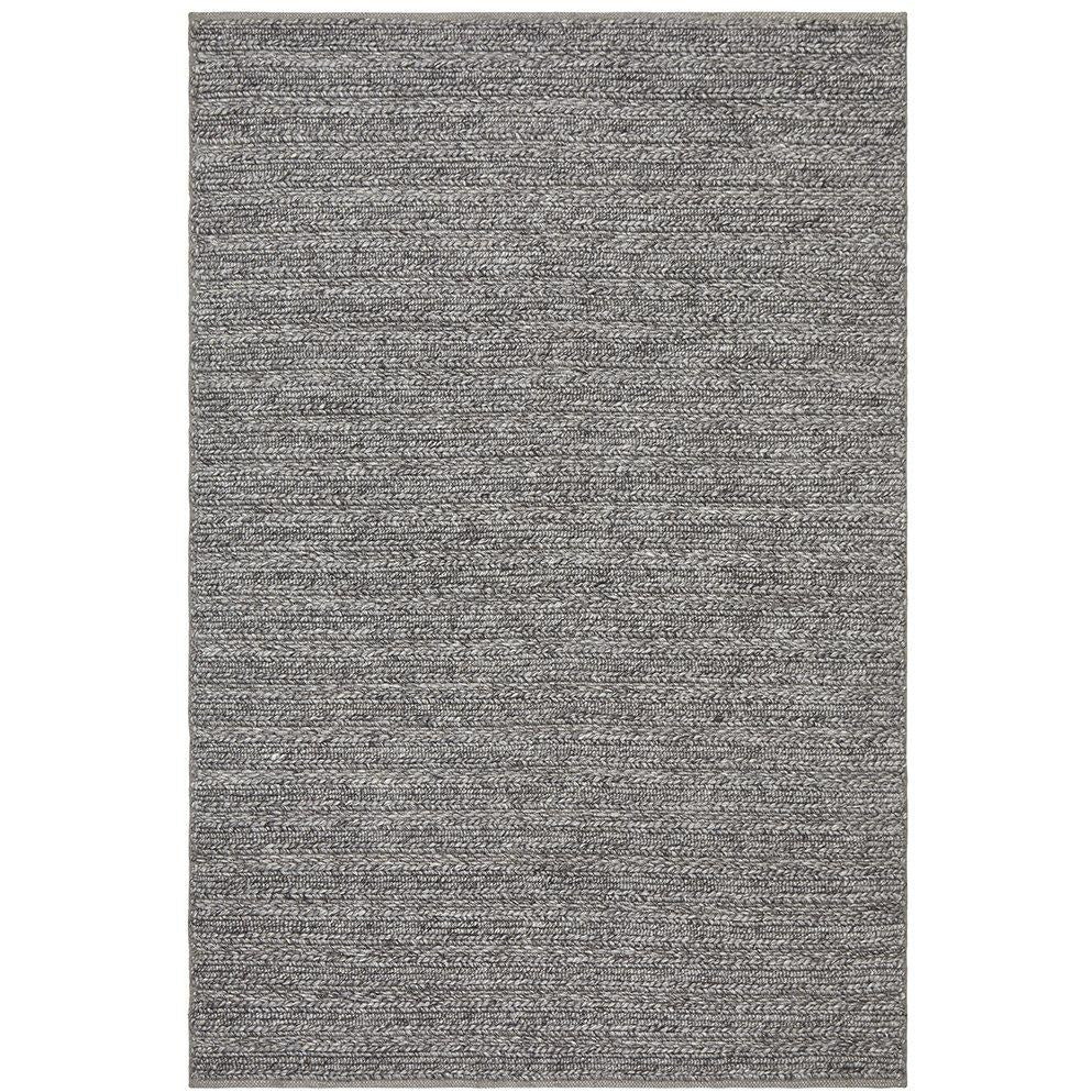 Luja 401 Steel Grey Modern Designer Wool Viscose Rug - Rugs Of Beauty - 1