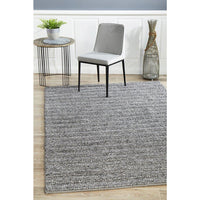 Luja 401 Steel Grey Modern Designer Wool Viscose Rug - Rugs Of Beauty - 2