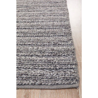 Luja 401 Steel Grey Modern Designer Wool Viscose Rug - Rugs Of Beauty - 5