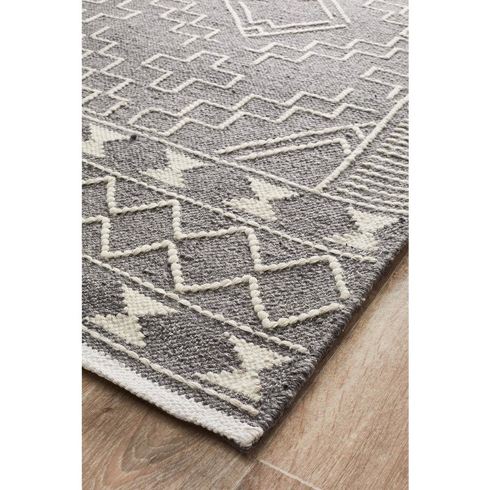 Vasteras 1252 Grey Modern Scandinavian Wool Rug - Rugs Of Beauty - 3