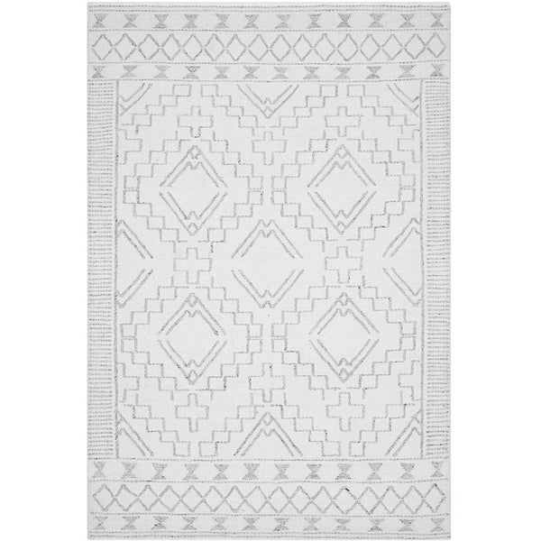Vasteras 1252 Ivory White Scandinavian Wool Rug - Rugs Of Beauty - 1