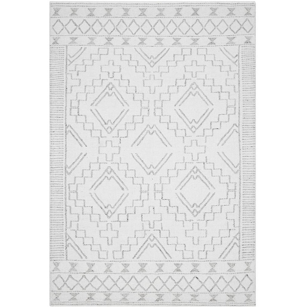 Vasteras 1252 Ivory White Scandinavian Wool Rug - Rugs Of Beauty - 1