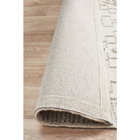 Vasteras 1252 Ivory White Modern Scandinavian Wool Rug - Rugs Of Beauty - 7