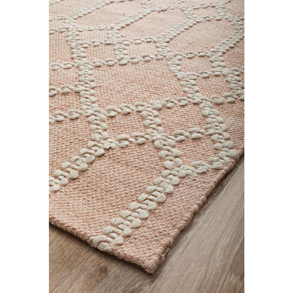 Vasteras 1255 Nude Scandinavian Patterned Rug - Rugs Of Beauty - 3