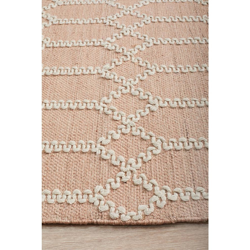 Vasteras 1255 Nude Modern Scandinavian Patterned Rug - Rugs Of Beauty - 5