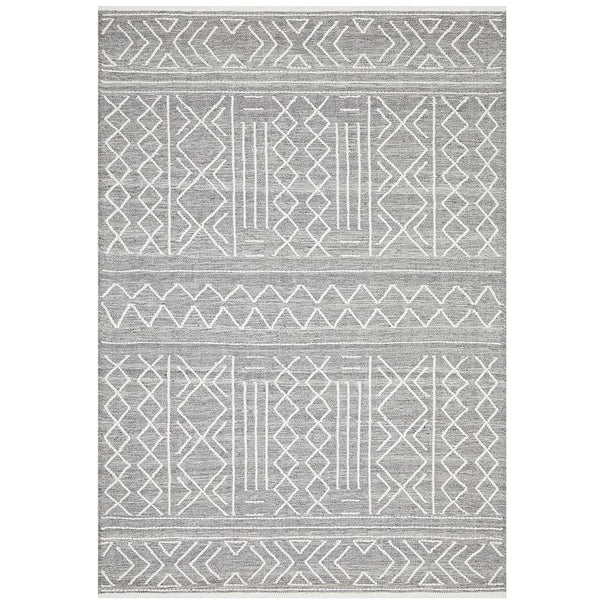 Vasteras 1257 Grey Scandinavian Wool Rug - Rugs Of Beauty - 1