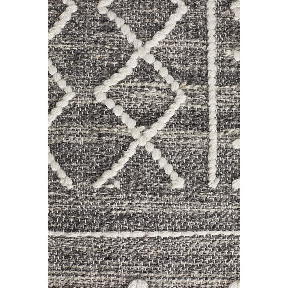 Vasteras 1257 Grey Modern Scandinavian Wool Rug - Rugs Of Beauty - 6
