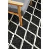 Kalix Black Diamond Pattern Hand Loomed Modern Wool Polyester Rug - Rugs Of Beauty - 4