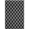 Kalix Black Diamond Pattern Hand Loomed Modern Wool Polyester Rug - Rugs Of Beauty - 1