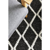 Kalix Black Diamond Pattern Hand Loomed Modern Wool Polyester Rug - Rugs Of Beauty - 5