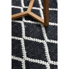 Kalix Black Diamond Pattern Hand Loomed Modern Wool Polyester Rug - Rugs Of Beauty - 6