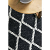 Kalix Black Diamond Pattern Hand Loomed Modern Wool Polyester Rug - Rugs Of Beauty - 7