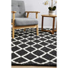 Kalix Black Diamond Pattern Hand Loomed Modern Wool Polyester Rug - Rugs Of Beauty - 9