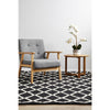 Kalix Black Diamond Pattern Hand Loomed Modern Wool Polyester Rug - Rugs Of Beauty - 10