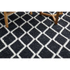 Kalix Black Diamond Pattern Hand Loomed Modern Wool Polyester Rug - Rugs Of Beauty - 3