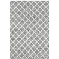 Kalix Grey Hand Loomed Modern Wool Polyester Rug - Rugs Of Beauty - 1