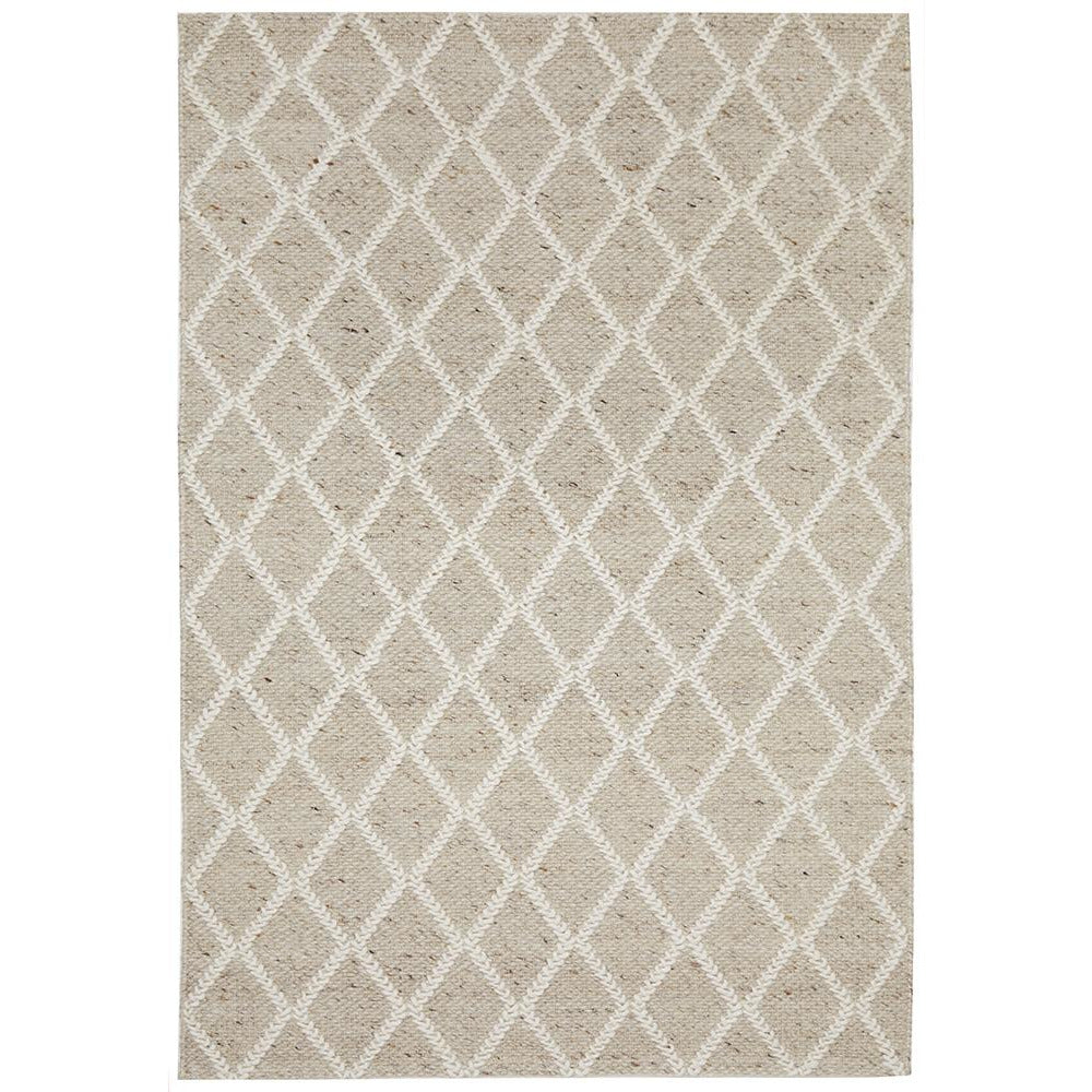 Kalix Natural Hand Loomed Modern Wool Polyester Rug - Rugs Of Beauty - 1