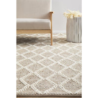 Kalix Natural Hand Loomed Modern Wool Polyester Rug - Rugs Of Beauty - 8