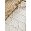 Kalix White Hand Loomed Modern Wool Polyester Rug - Rugs Of Beauty - 9