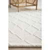 Kalix White Hand Loomed Modern Wool Polyester Rug - Rugs Of Beauty - 3