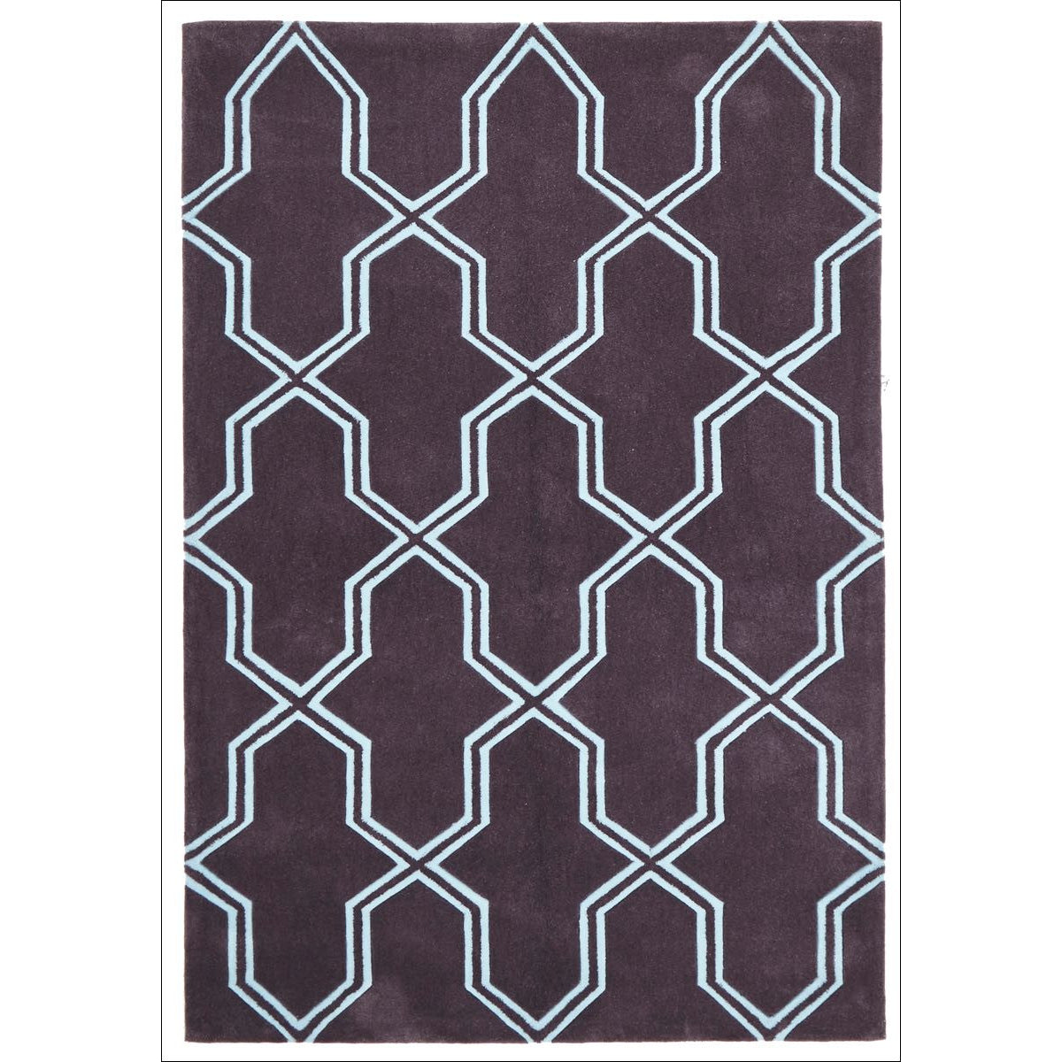 Neo Lattice Design Trellis Contemporary Rug Smoke - Rugs Of Beauty