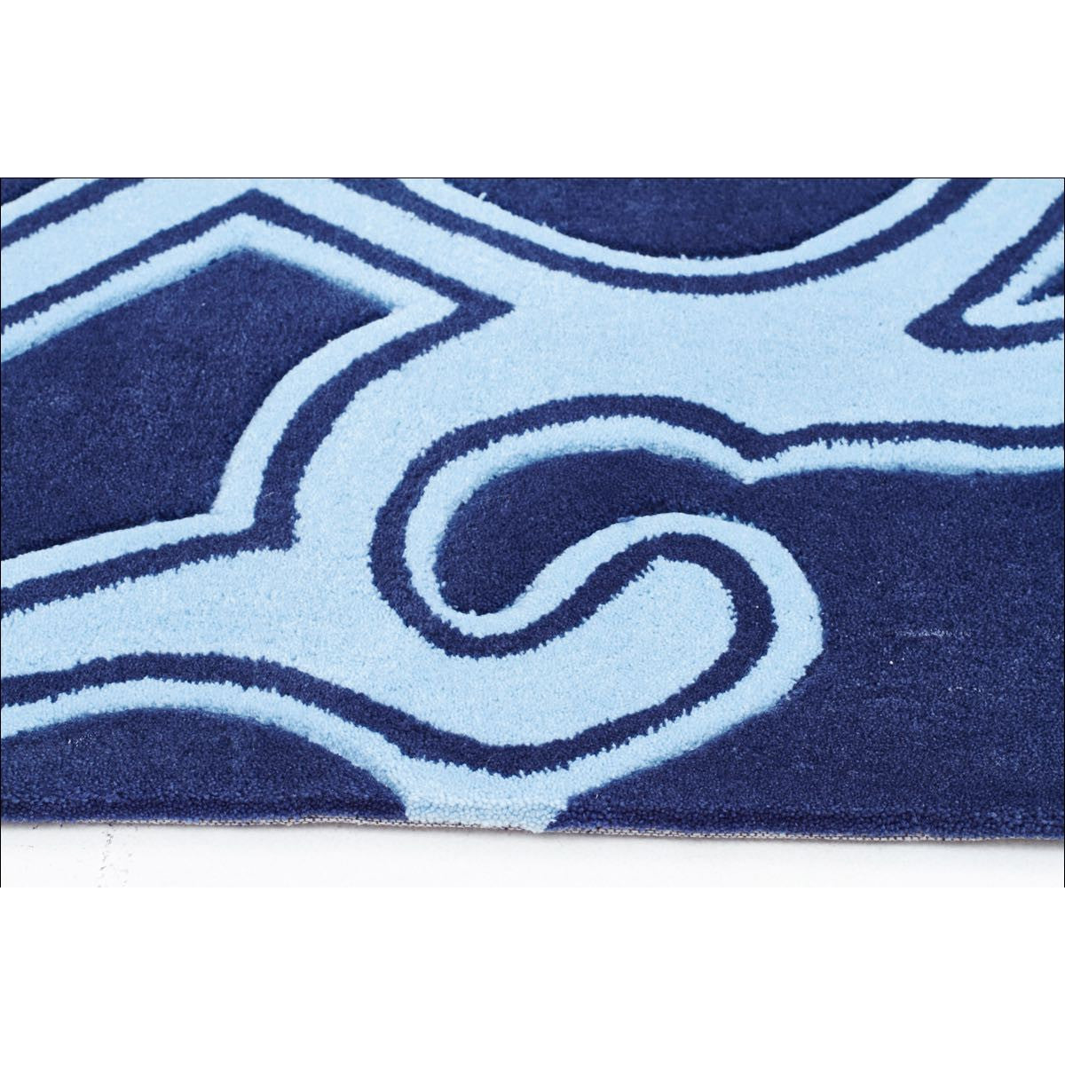 Gothic Tribal Design Rug Navy - Rugs Of Beauty