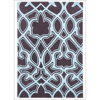 Gothic Tribal Design Rug Smoke Grey and Blue - Rugs Of Beauty