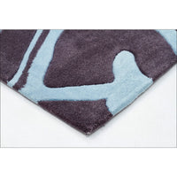 Gothic Tribal Design Rug Smoke Grey and Blue - Rugs Of Beauty