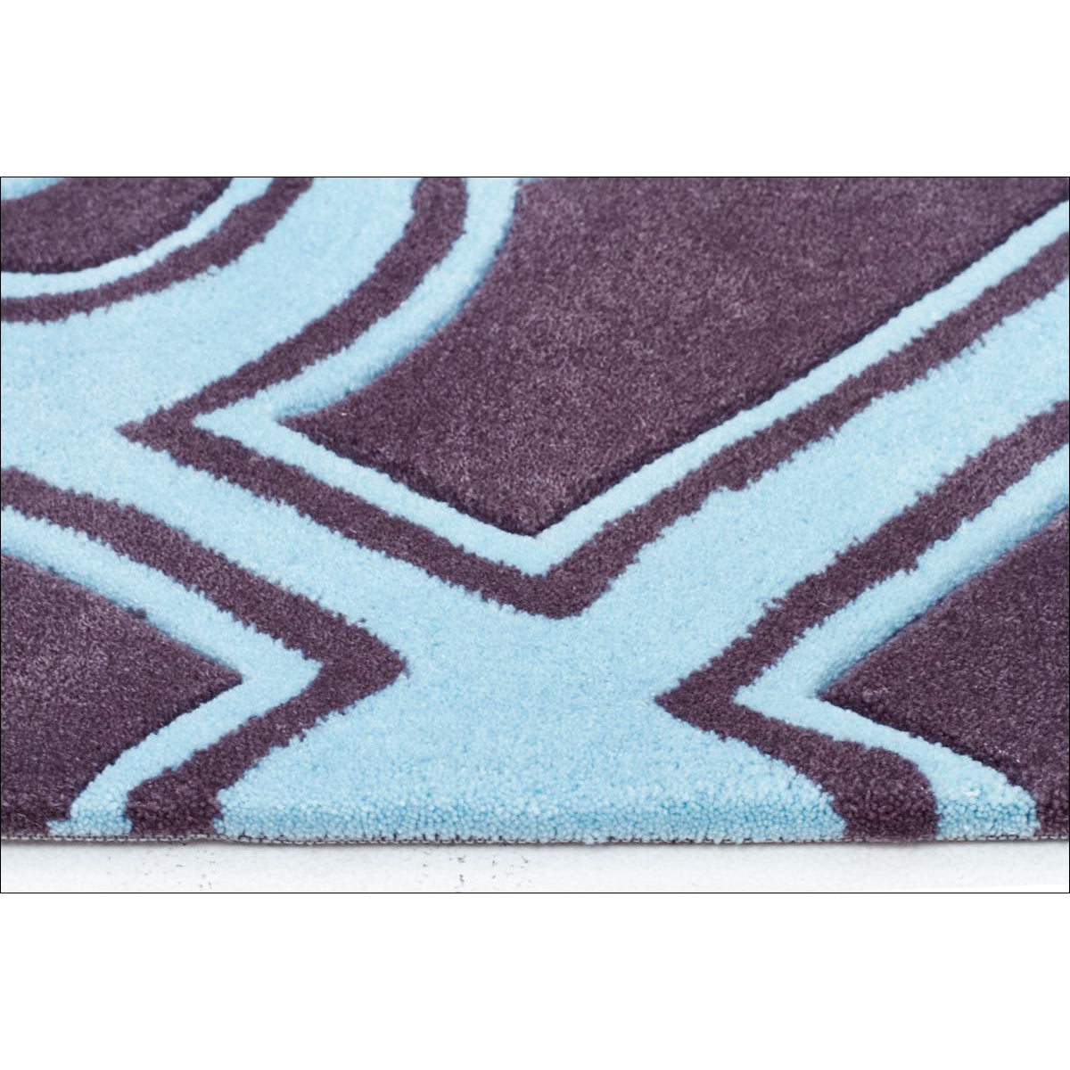 Gothic Tribal Design Rug Smoke Grey and Blue - Rugs Of Beauty