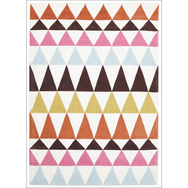 Modern Bunting Design Rug Multi Rust - Rugs Of Beauty