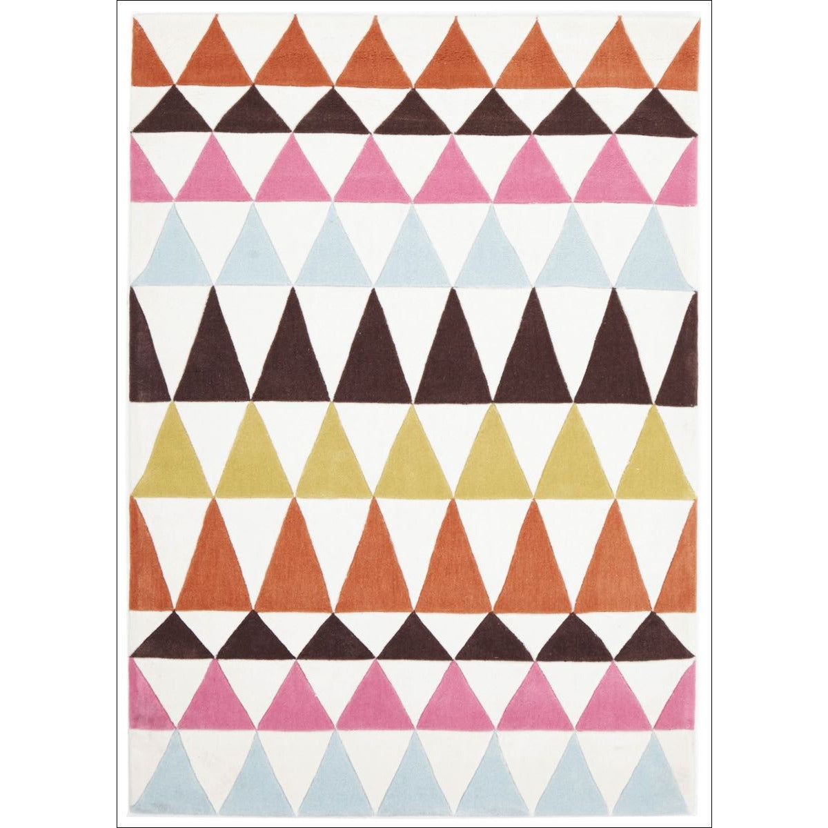 Modern Bunting Design Rug Multi Rust - Rugs Of Beauty