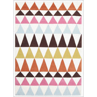 Modern Bunting Design Rug Multi Rust - Rugs Of Beauty