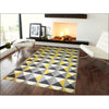 Handwoven Woollen Durrie Rug - Sweden 1005 - Yellow/Grey - Rugs Of Beauty