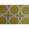Handwoven Woollen Durrie Rug - Sweden 2003 - Yellow - Rugs Of Beauty
