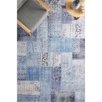 Sochi 251 Denim Blue Patchwork Transitional Rug - Rugs Of Beauty - 2