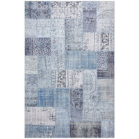 Sochi 251 Denim Blue Patchwork Transitional Rug - Rugs Of Beauty - 1