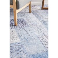 Sochi 251 Denim Blue Patchwork Transitional Rug - Rugs Of Beauty - 3