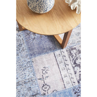 Sochi 251 Denim Blue Patchwork Transitional Rug - Rugs Of Beauty - 5