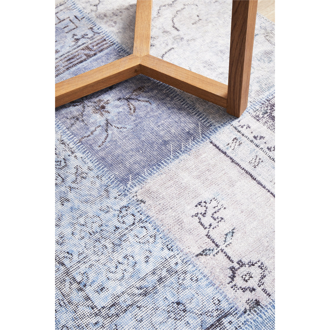 Sochi 251 Denim Blue Patchwork Transitional Rug - Rugs Of Beauty - 6